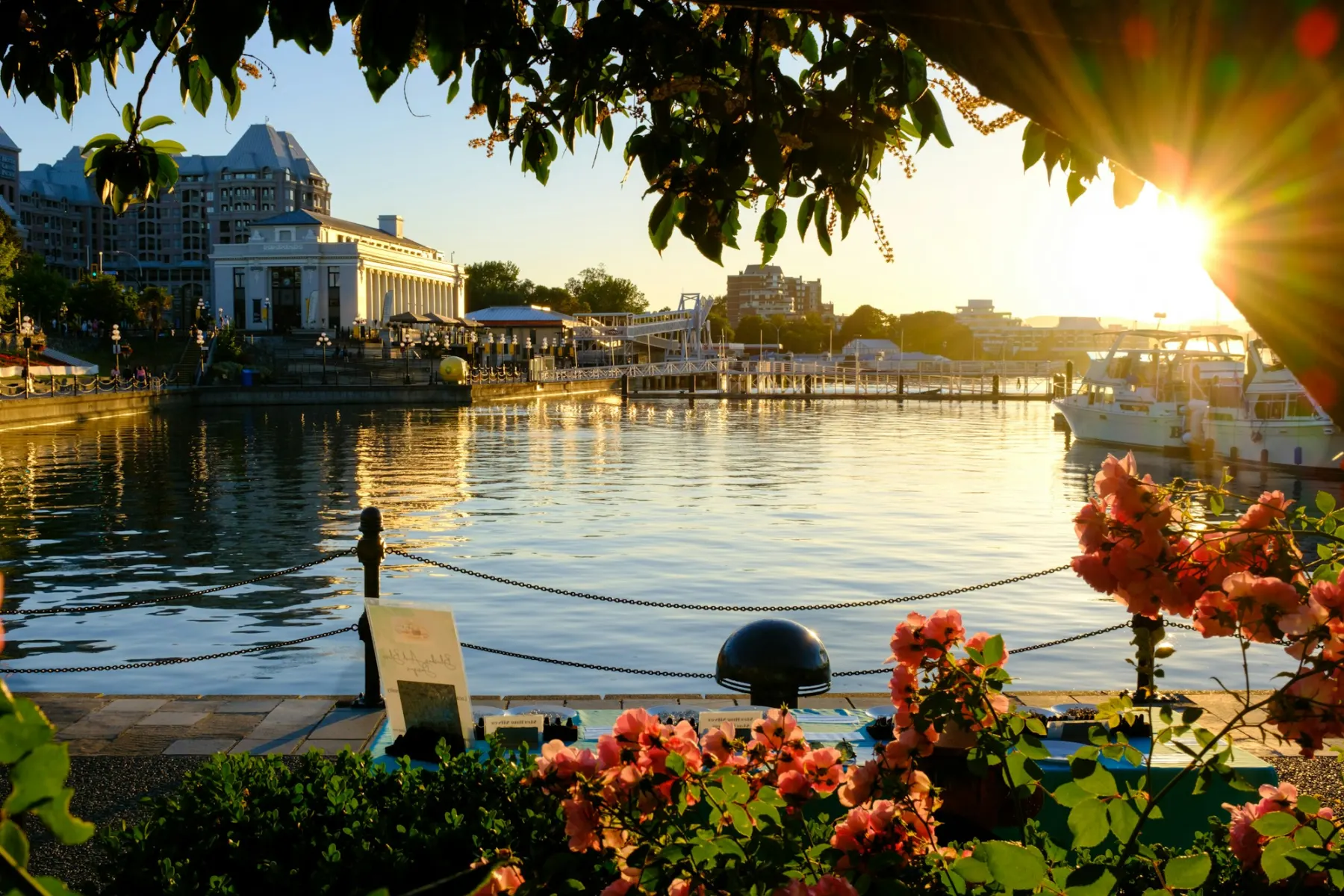 Victoria's Inner Harbour at sunset